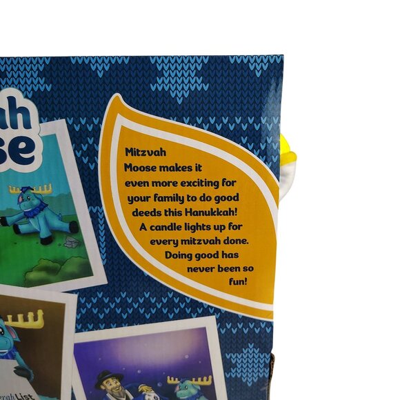 Mitzvah Moose Plush Toy With Lights-Up Antlers For Hanukkah Celebrations - Picture 6 of 8